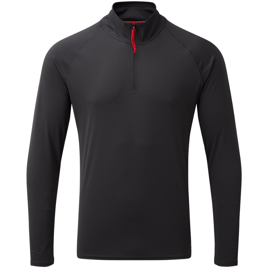 2026 Gill Mens UV Tec Zip Neck Top UV009 - Black